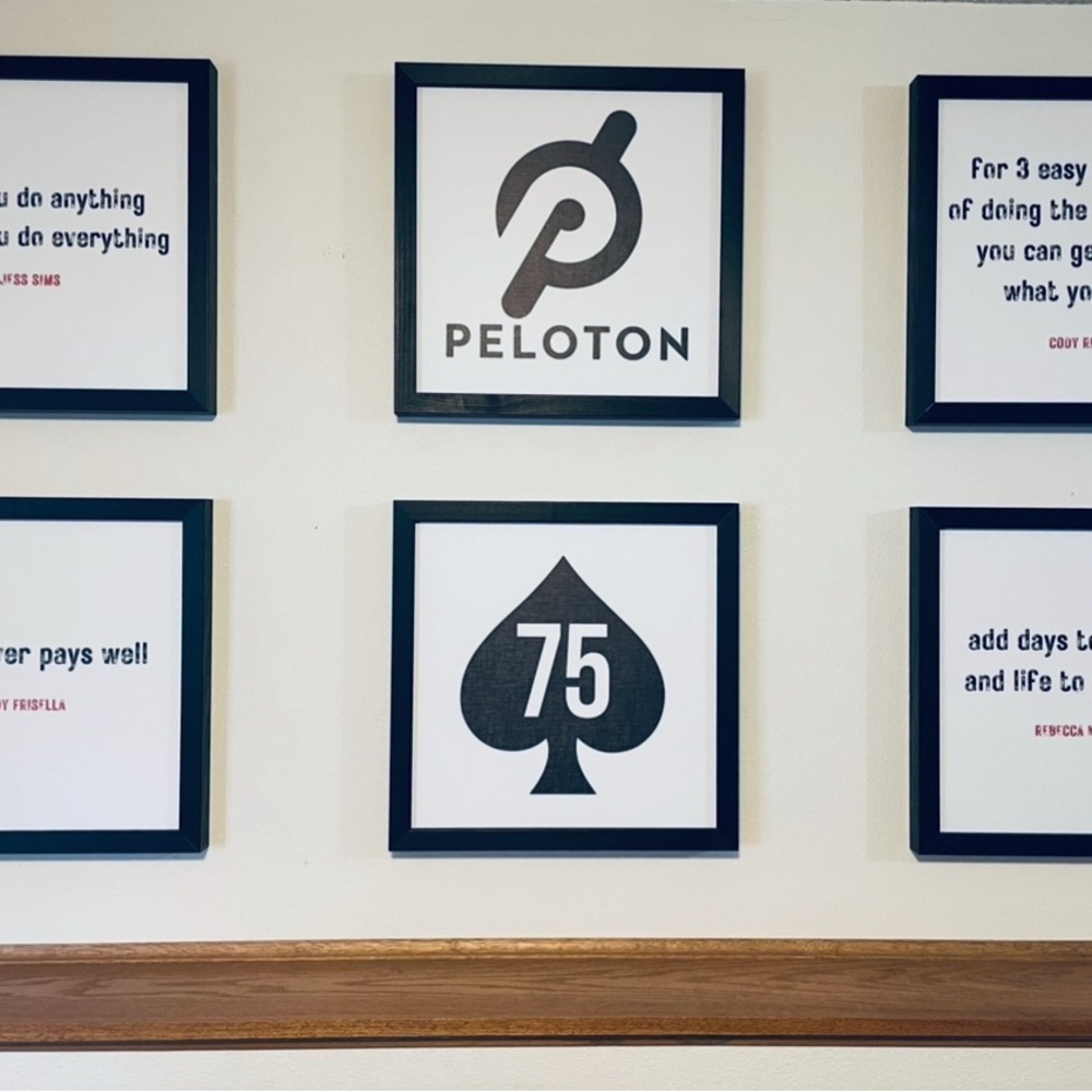 Peloton Black and White Wall Decor (Smallwoods 24x24)